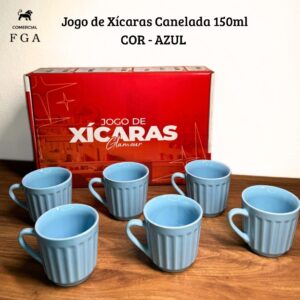 JG DE XICARA CANELADA 150ML C/ 6 PCS