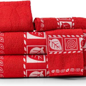 JG DE TOALHA DE BANHO E ROSTO FOLHA C/ 14 PCS