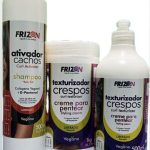 KIT FRIZON TEXTURIZADOR DE CACHOS C/ 3 PCS