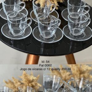 JOGO DE XICARAS C/ PIRES 200ML C/ 6 QUALITY