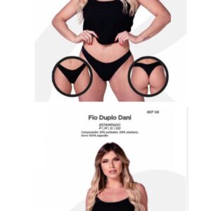 CALCINHA FIO DUPLO LISA C/ 12 PCS - REXTON