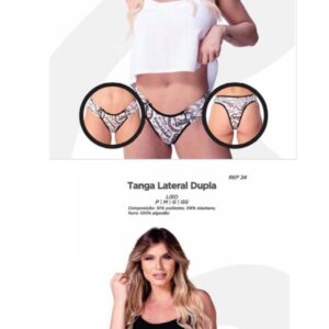 CALCINHA LATERAL DUPLA ESTAMPADA C/ 12 PCS - REXTON