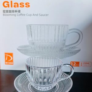 XICARA COM PIRES 230ML C/ 6 JOGOS - DELLI GLASS