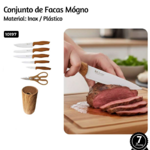 JOGO DE FACAS MOGNO C/ 7 PCS - KEHOME