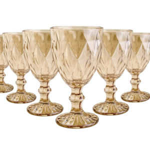 JOGO DE TACA DIAMOND 320ML COLOR C/ 6 PCS - HAUSKRAFT